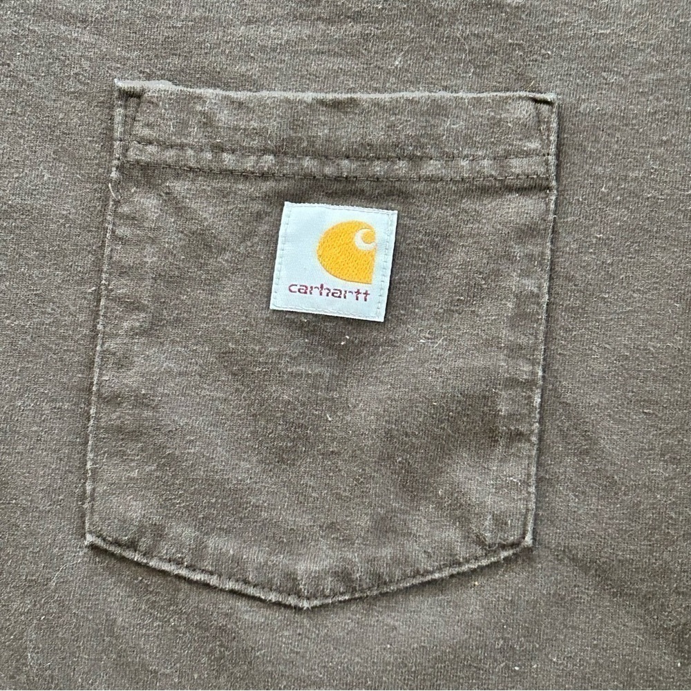 Carhartt Brown T-shirt Men size Large Tall - Picture 2 of 6